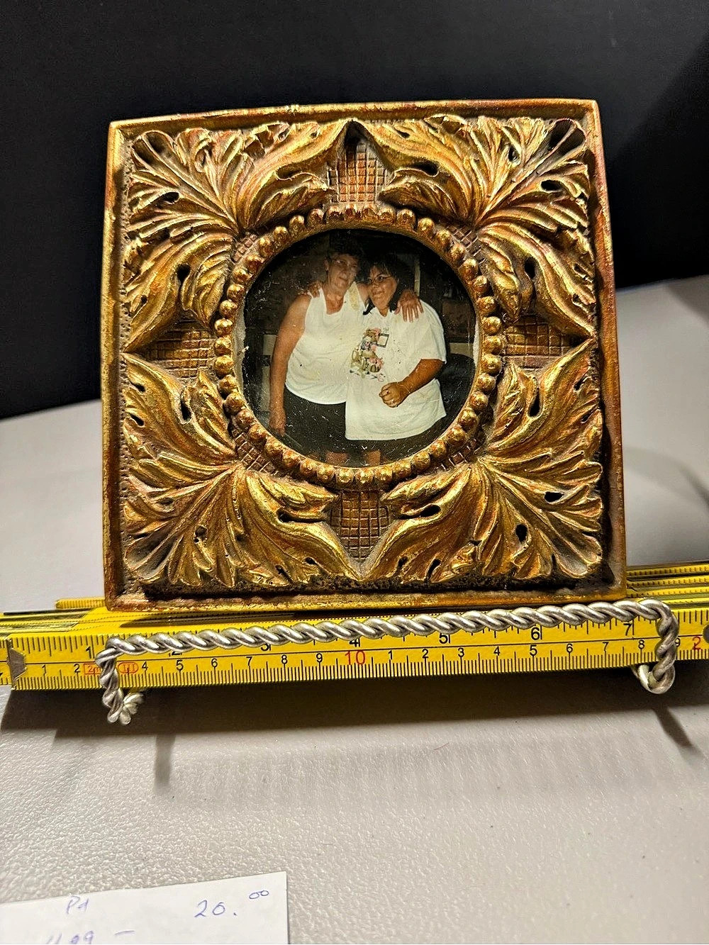 Gold Ornate Picture Frame with Easel